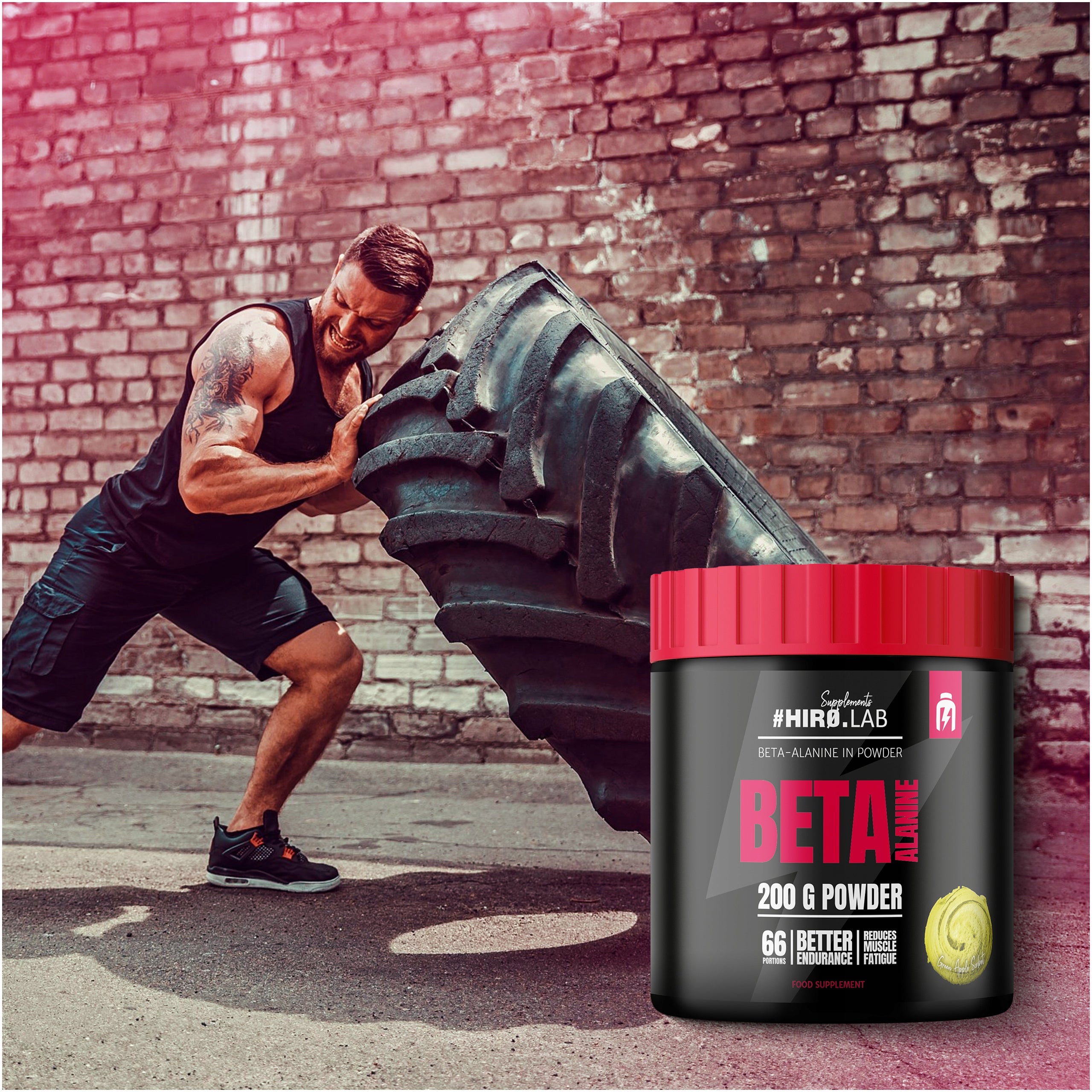 HIRO.LAB pre-workout supplement beta-alanine powder 200 g 200 ml Expiration date at least 3 months from the date of purchase