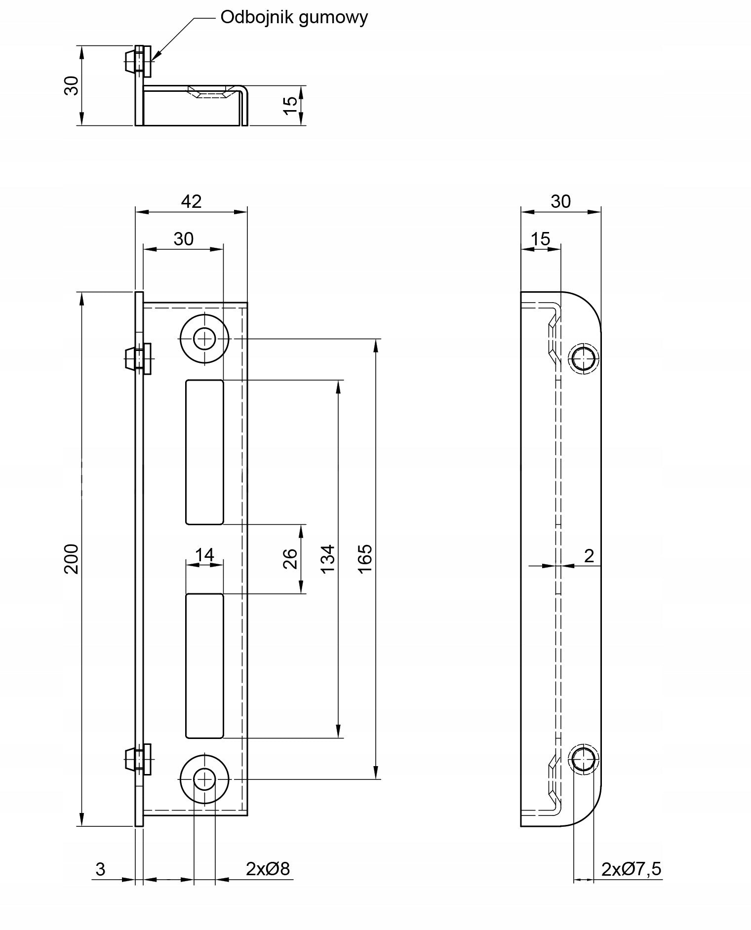 HITCH STOP RESISTANCE WICKET FENDER ANTHRACITE Packaging status original