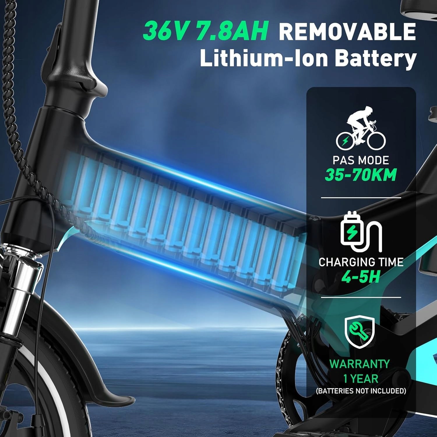 HITWAY 16" Electric Bike E-Bike 250W 70KM, 2 Years Warranty, Free Delivery Packaging status original