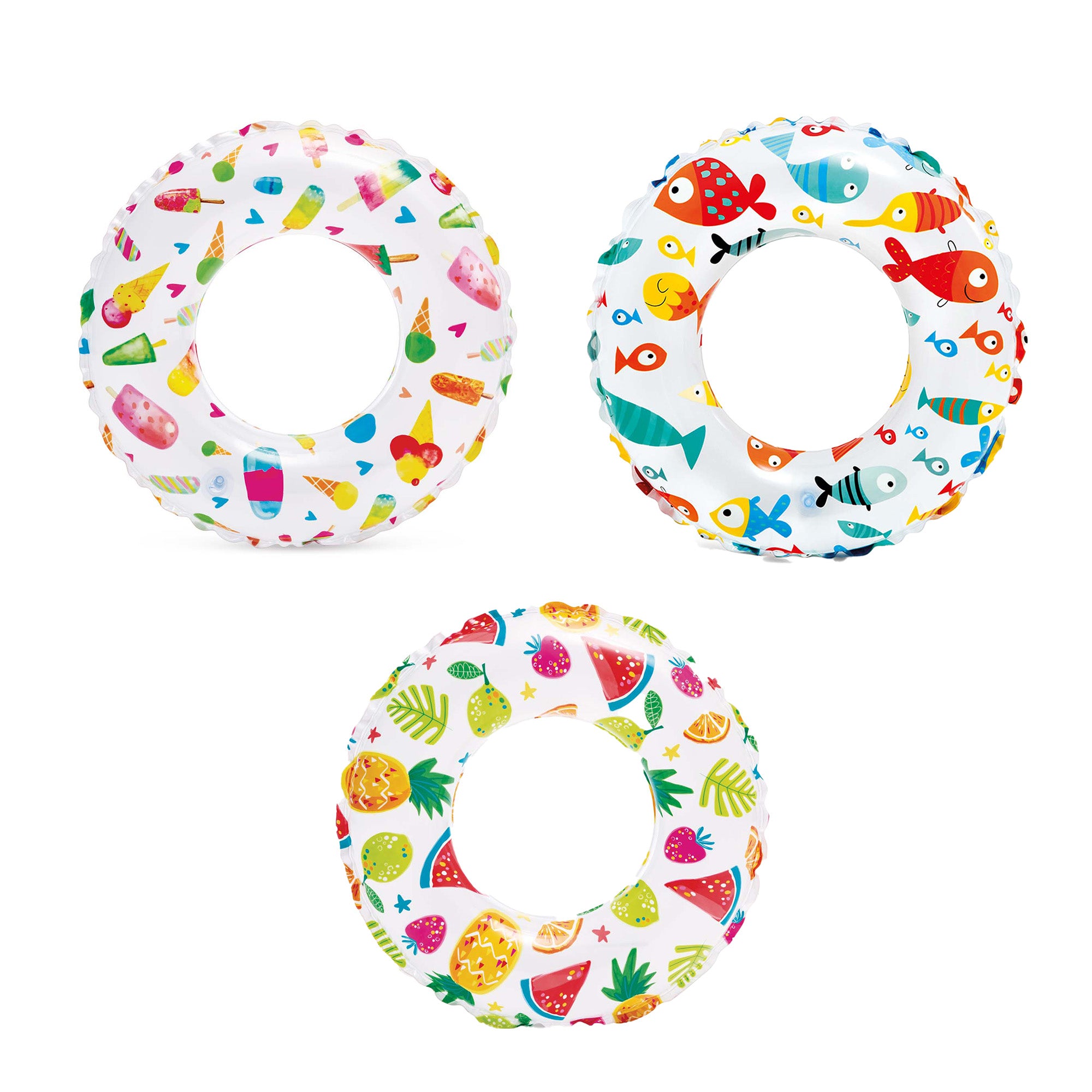 HIT_ INTEX SWIMMING WHEEL SEA CREATURES 61CM 6-10 YEARS