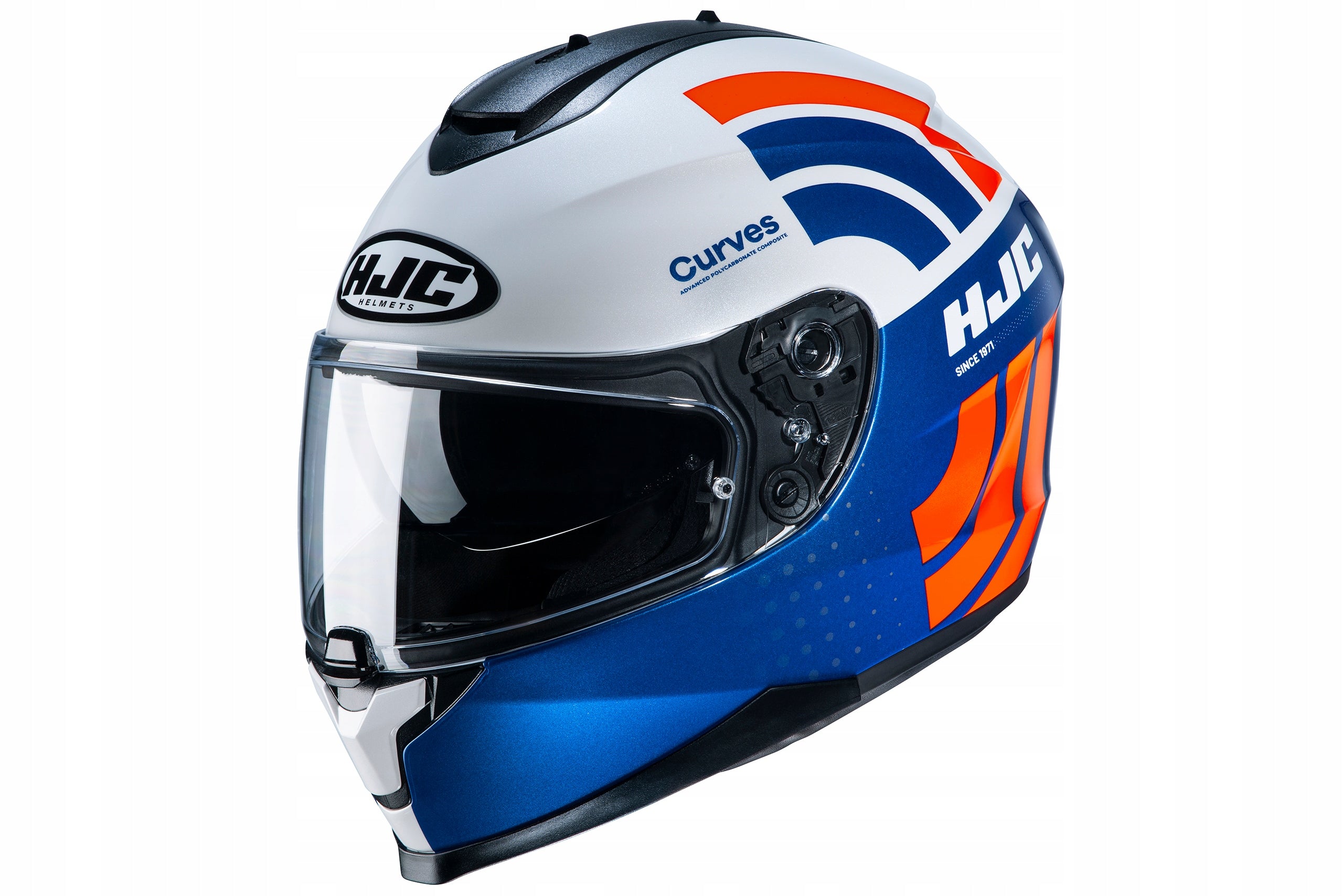 HJC C70 CURVES BLUE/WHITE/RED S HELMET