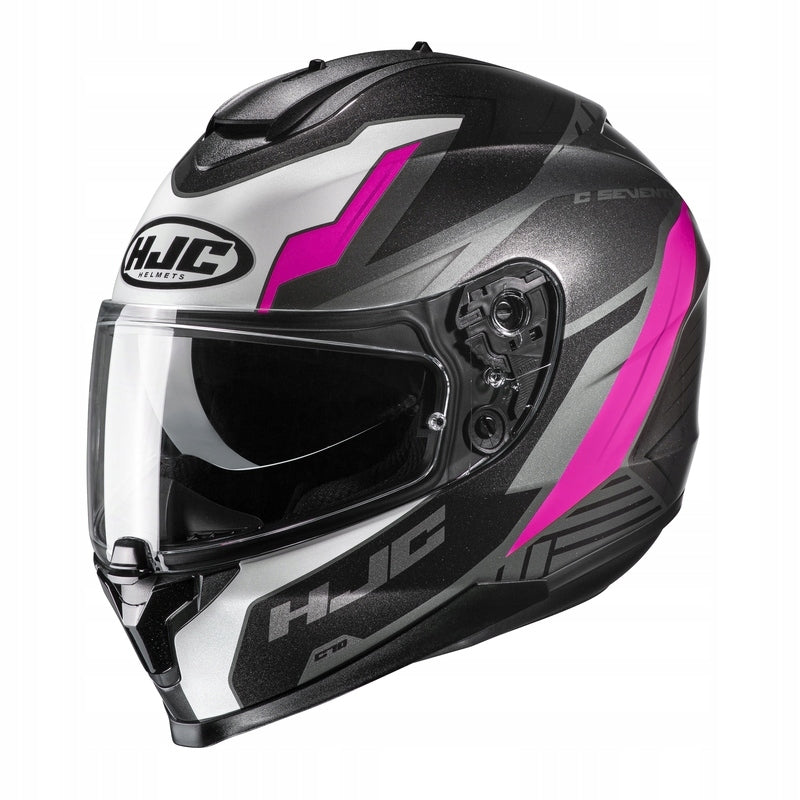 HJC C70 SILON BLACK/PINK HELMET (XS)