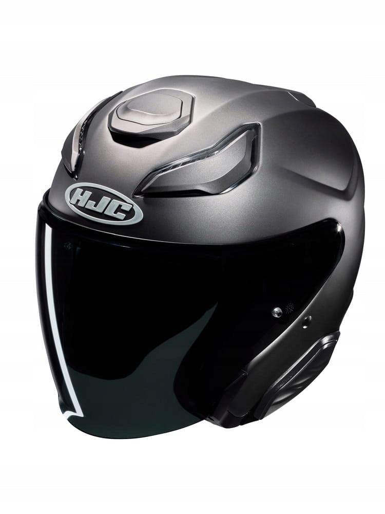 HJC F31 MOTORCYCLE HELMET JETT SOLID SEMI FLAT TITANIUM L Packaging status original
