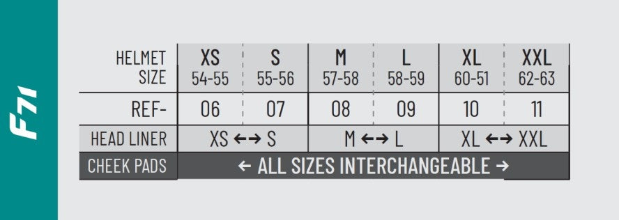 HJC F71 PEARL WHITE M helmet Manufacturer's catalog number F71_SOL-WHT_M