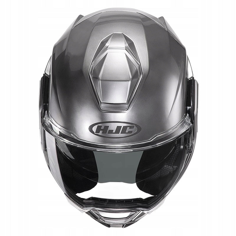 HJC I 100 Modular Motorcycle Helmet For Chopper Crusier Silver Gloss r. S Size S