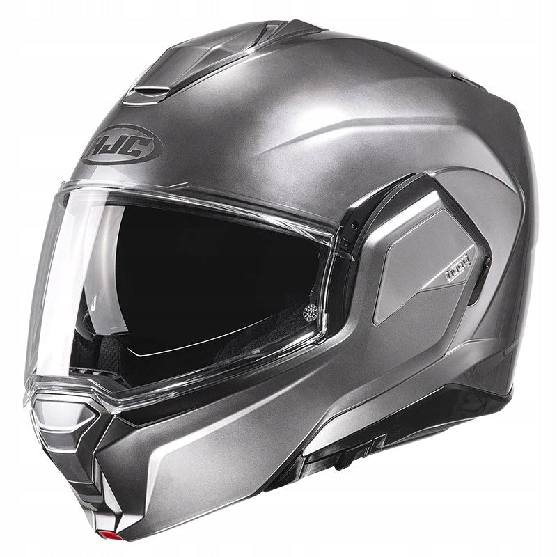 HJC I 100 Modular Motorcycle Helmet For Chopper Crusier Silver Gloss r. S