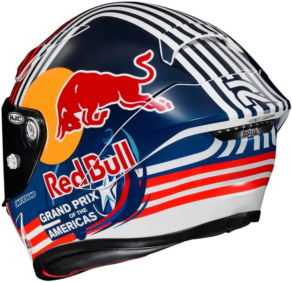 HJC RPHA 1 Red Bull Austin GP Helmet White/Blue/Red size L Manufacturer HJC