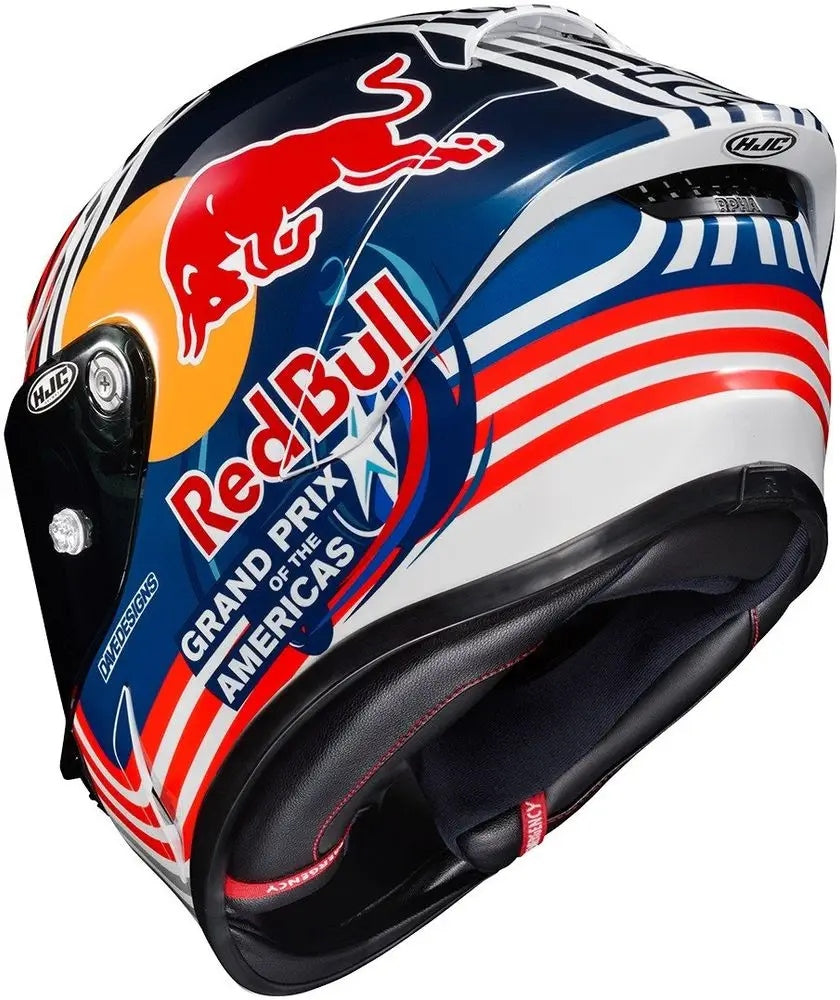 HJC RPHA 1 Red Bull Austin GP Helmet White/Blue/Red size L Manufacturer's catalog number RPHA1_RBA-MC21_L