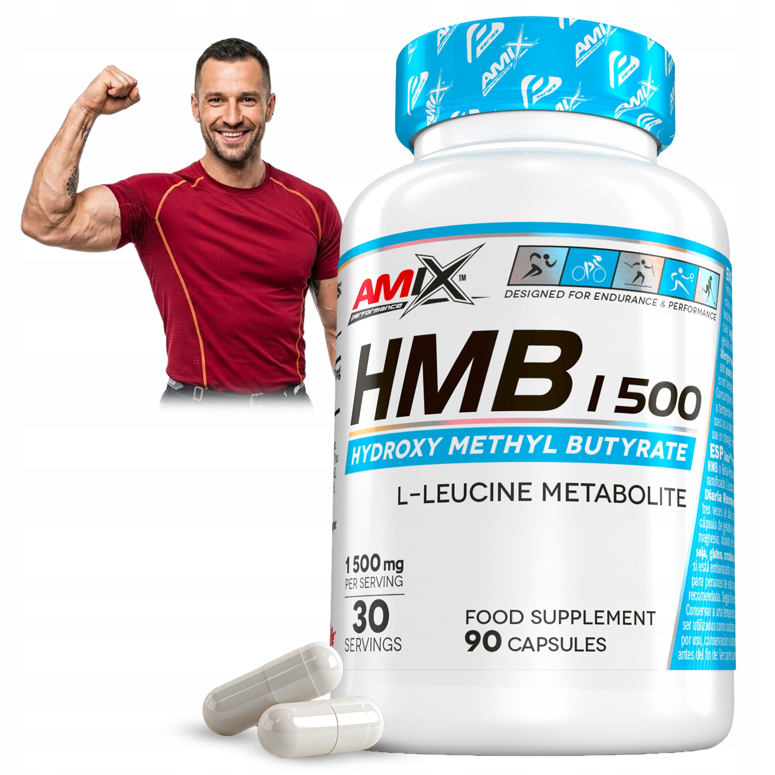 HMB CAPSULES AMIX STRONG, Regeneration, muscle protection - Anti-catabolic