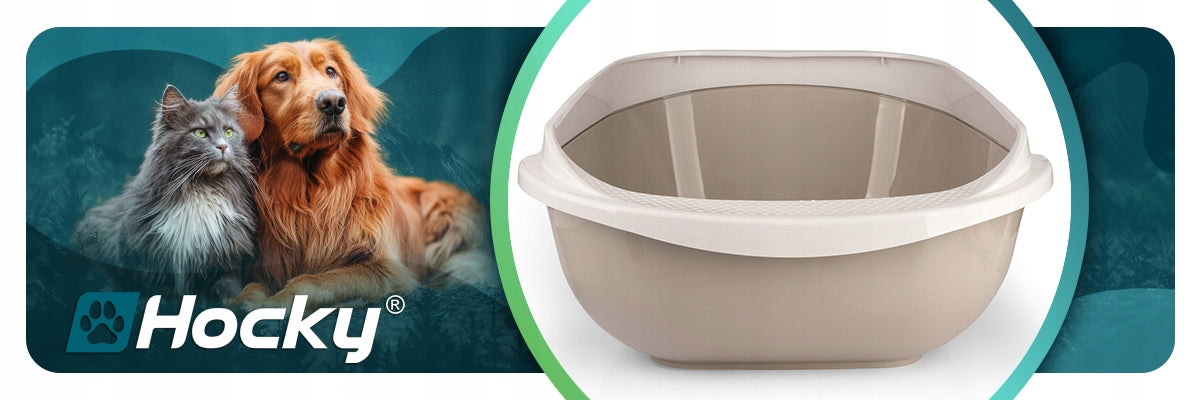 HOCKY CAT LITTER BOX OPEN LARGE LITTER TOILET FRAME WITH HOLES 66cm Length 66 cm