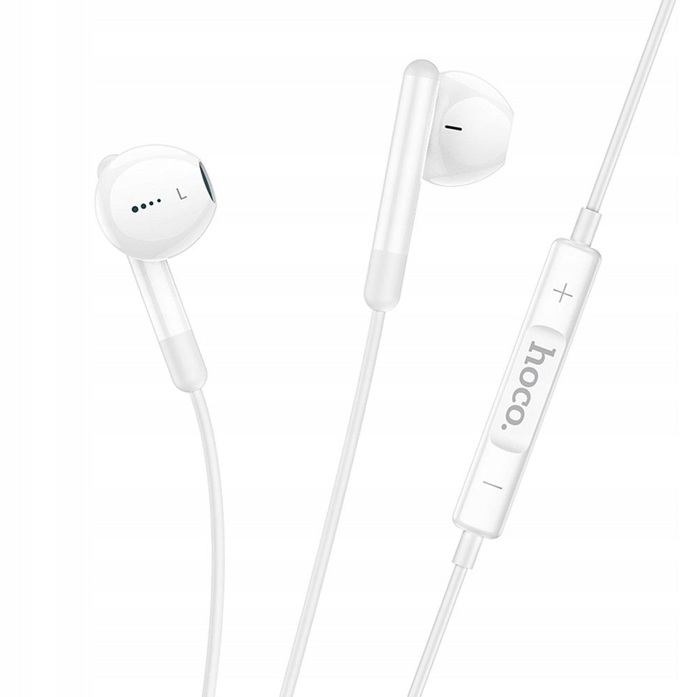 HOCO USB-C M93 Wired In-Ear Headphones On Cable with Microphone White Manufacturer code Słuchawki przewodowe douszne USB-C mikrofon