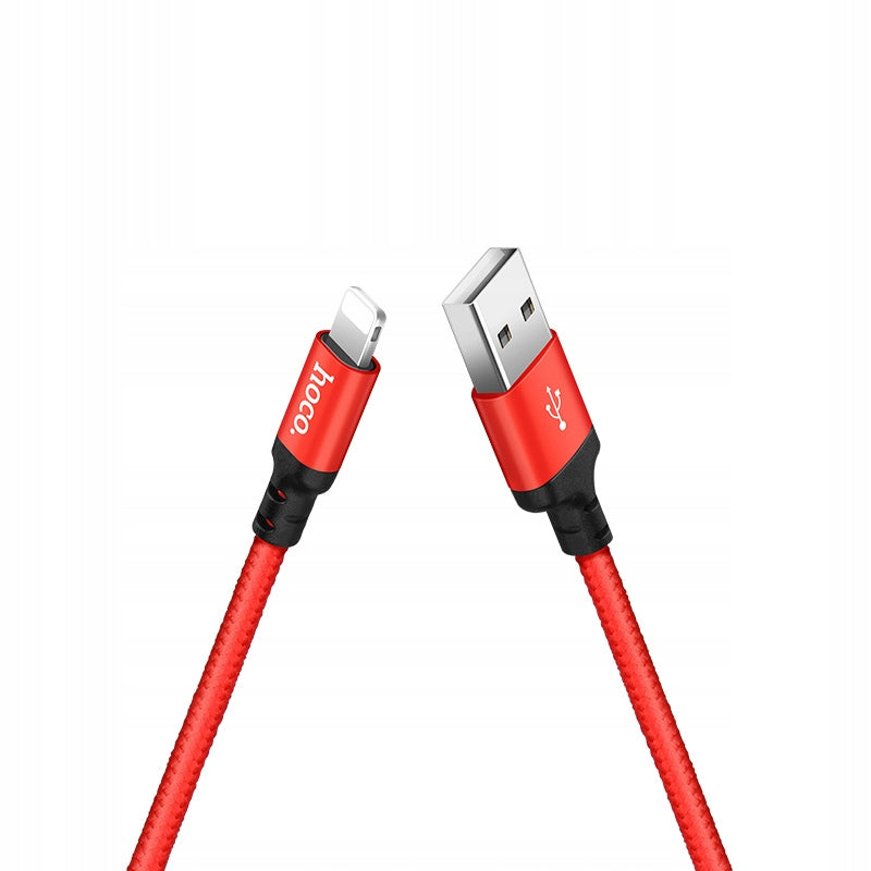 Hoco Premium Times Speed X14 Strong Lightning to USB Laidas 2m (MD818), Raudona