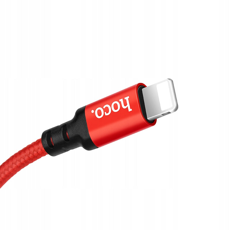 Hoco Premium Times Speed X14 Strong Lightning to USB Laidas 2m (MD818), Raudona