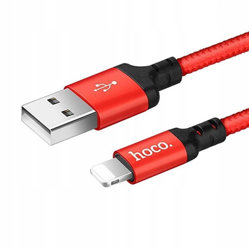 Hoco Premium Times Speed X14 Strong Lightning to USB Laidas 2m (MD818), Raudona