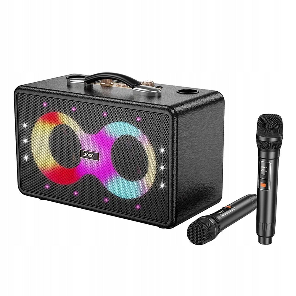 HOCO karaoke set wireless speaker + 2 x wireless LED microphone Manufacturer code 6942007629843