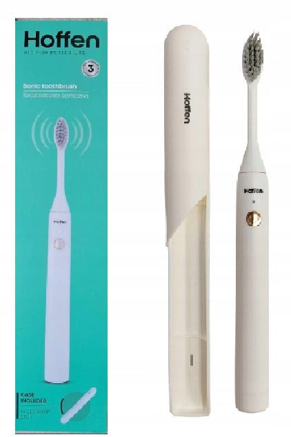 HOFFEN Battery operated sonic toothbrush 2 tips case White Manufacturer code BST-4318