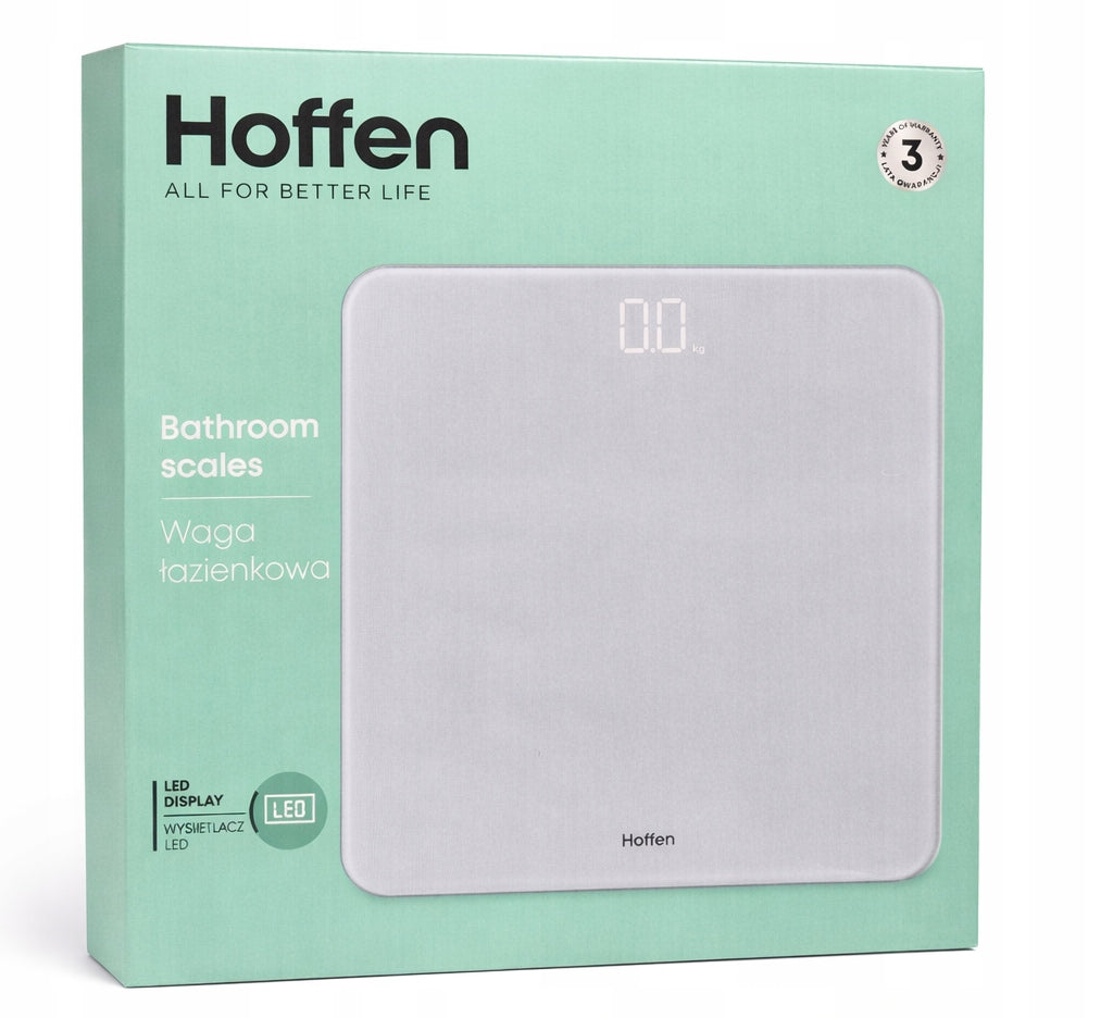 HOFFEN Electronic bathroom scale LBS-6079-1 LED display WHITE