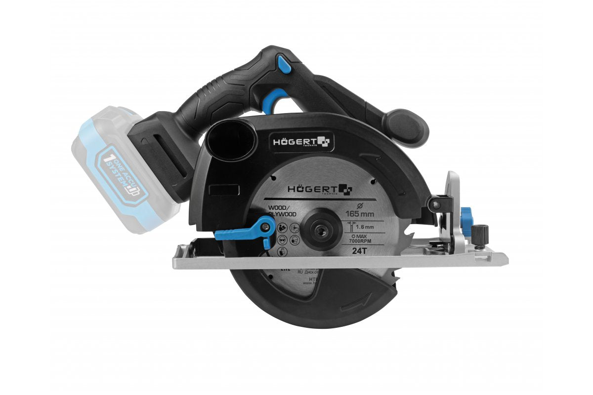 HOGERT Cordless Brushless Circular Saw 165 mm 18V HT2E235-0CS Manufacturer code HT2E235-0CS