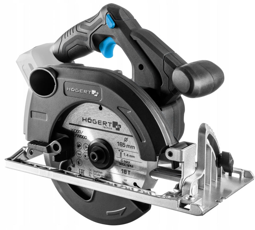 HOGERT Cordless Brushless Circular Saw 165 mm 18V HT2E235-0CS