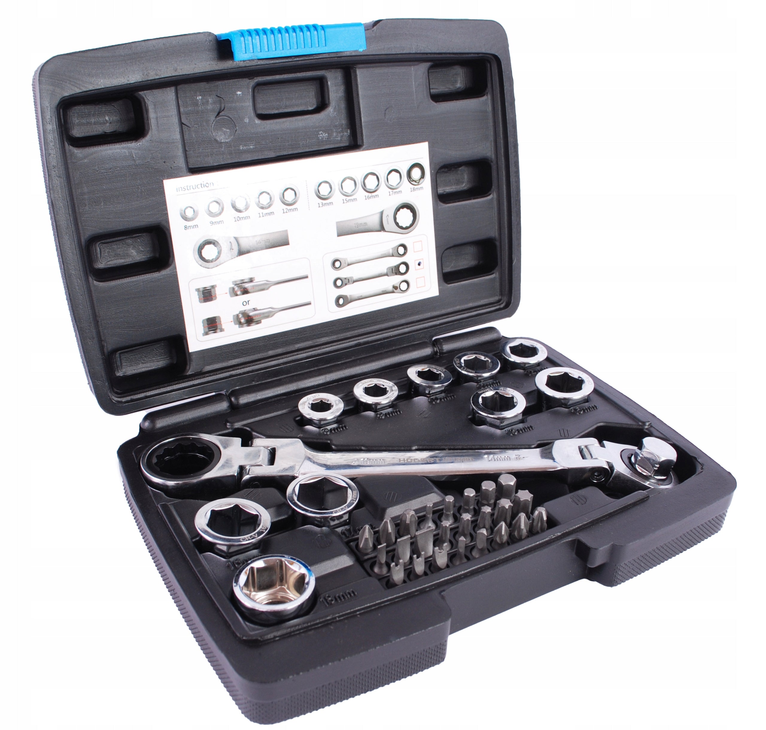 HOGERT HT1R491 SET EYE WRENCH CAPS BITS 36pcs articulating wrench EAN (GTIN) 5902801399510