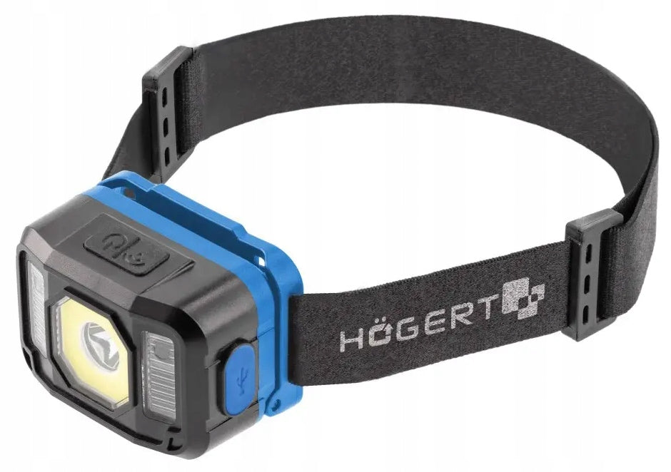 HOGERT LED headlamp USB 6 functions COB HT1E422