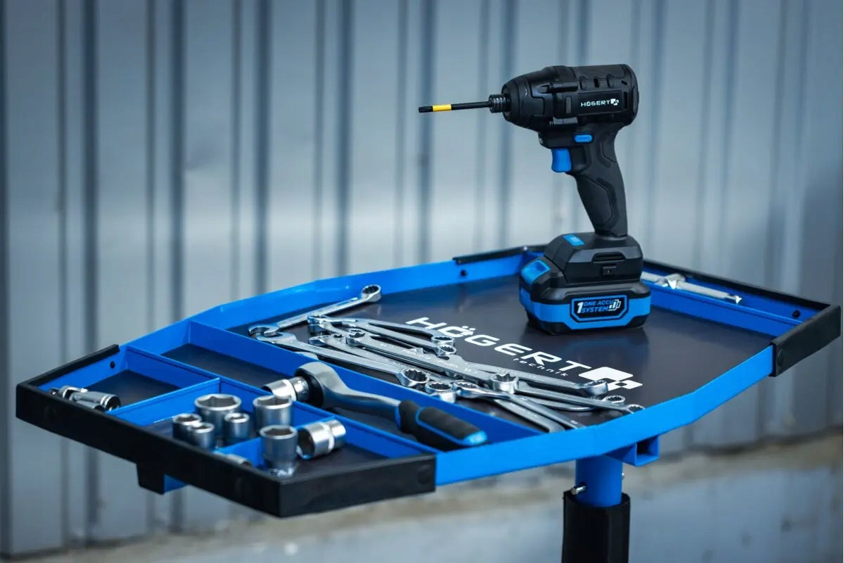 HOGERT MOBILE TABLE FOR WORKSHOP SERVICE WORK 86-120cm Product depth 79 cm