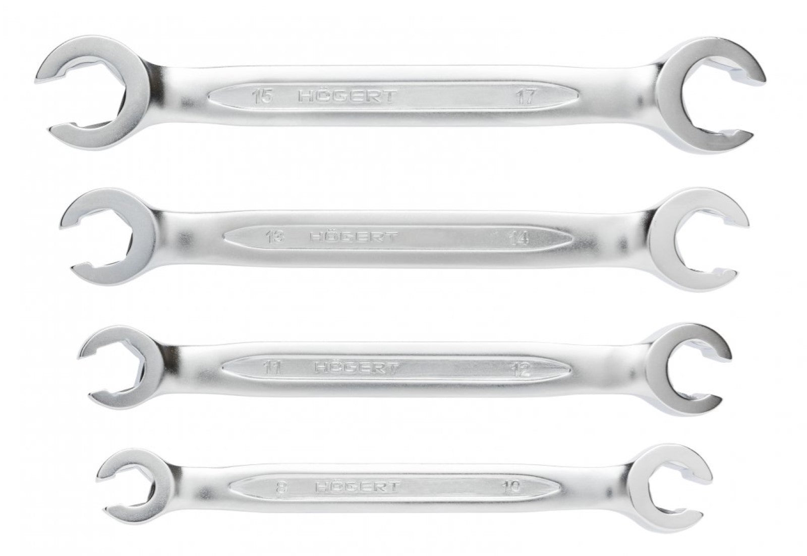 HOGERT Semi-open flat wrenches 8-17 mm 4 pcs HT1W730