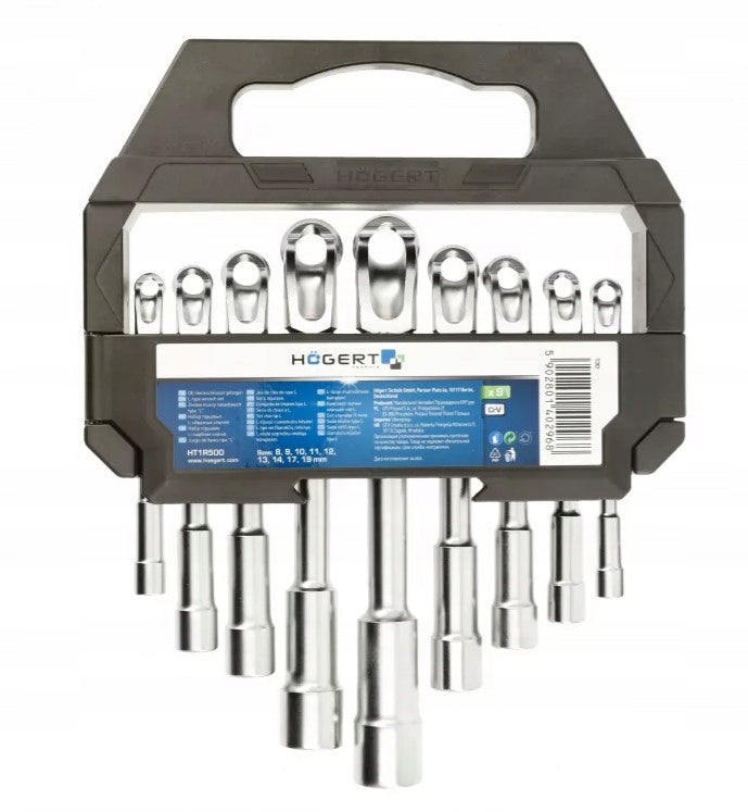 HOGERT Set of socket wrenches type “L” 9 pcs HT1R500