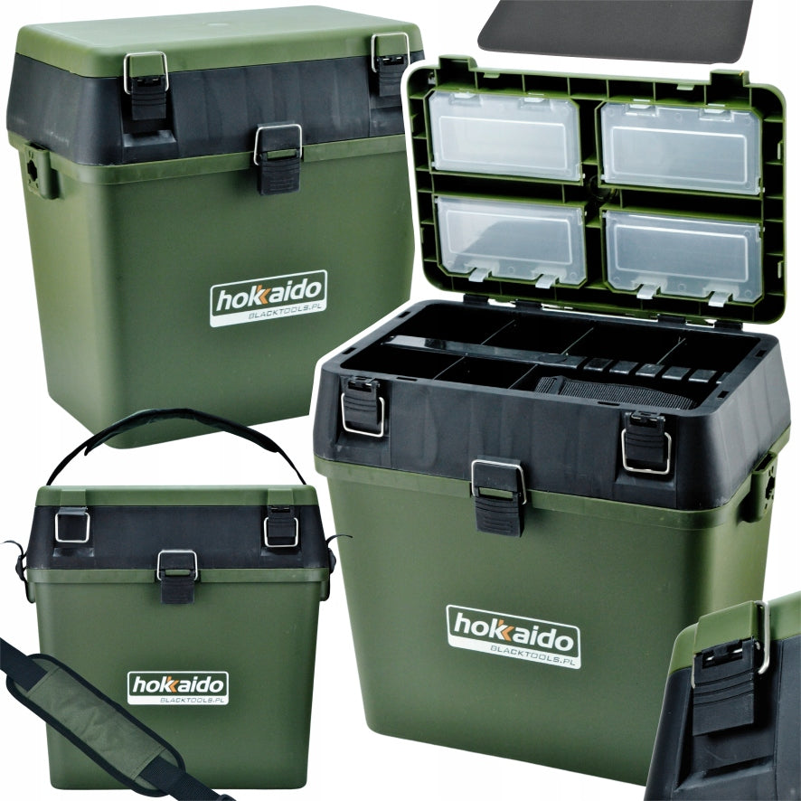 HOKKAIDO FISHING BOX 3IN1 SEAT STOOL WITH COMPARTMENTS AND BOX