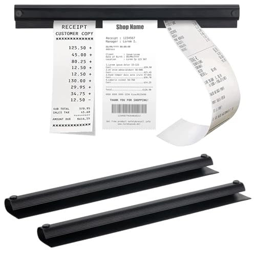 HOLDER FOR GASTRONOMIC VOUCHERS SELF-ADHESIVE ALUMINUM BLACK 30 CM 2 PCS. Brand no brand