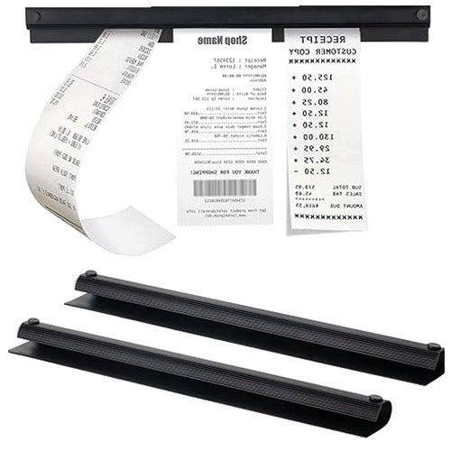 HOLDER FOR GASTRONOMIC VOUCHERS SELF-ADHESIVE ALUMINUM BLACK 30 CM 2 PCS.