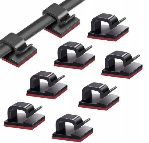 HOLDER ORGANIZER CABLE CLIP SELF-ADHESIVE SET OF 50 PIECES