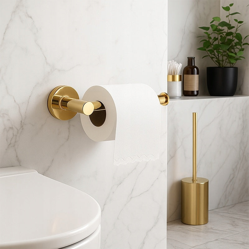 HOLDER TOILET PAPER HANGER WALL METAL ADAM-GL GOLD Packaging status original