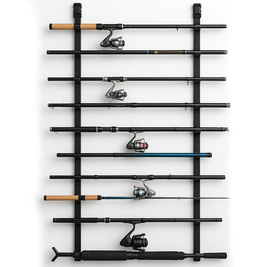 HOLDER WALL STAND 10 RODS ROD STRAPS BEST BAITS HANGER EAN (GTIN) 5907173451040