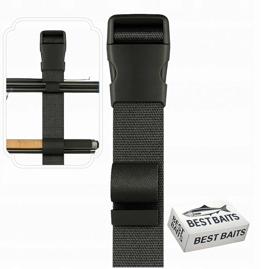 HOLDER WALL STAND 10 RODS ROD STRAPS BEST BAITS HANGER Manufacturer code 010
