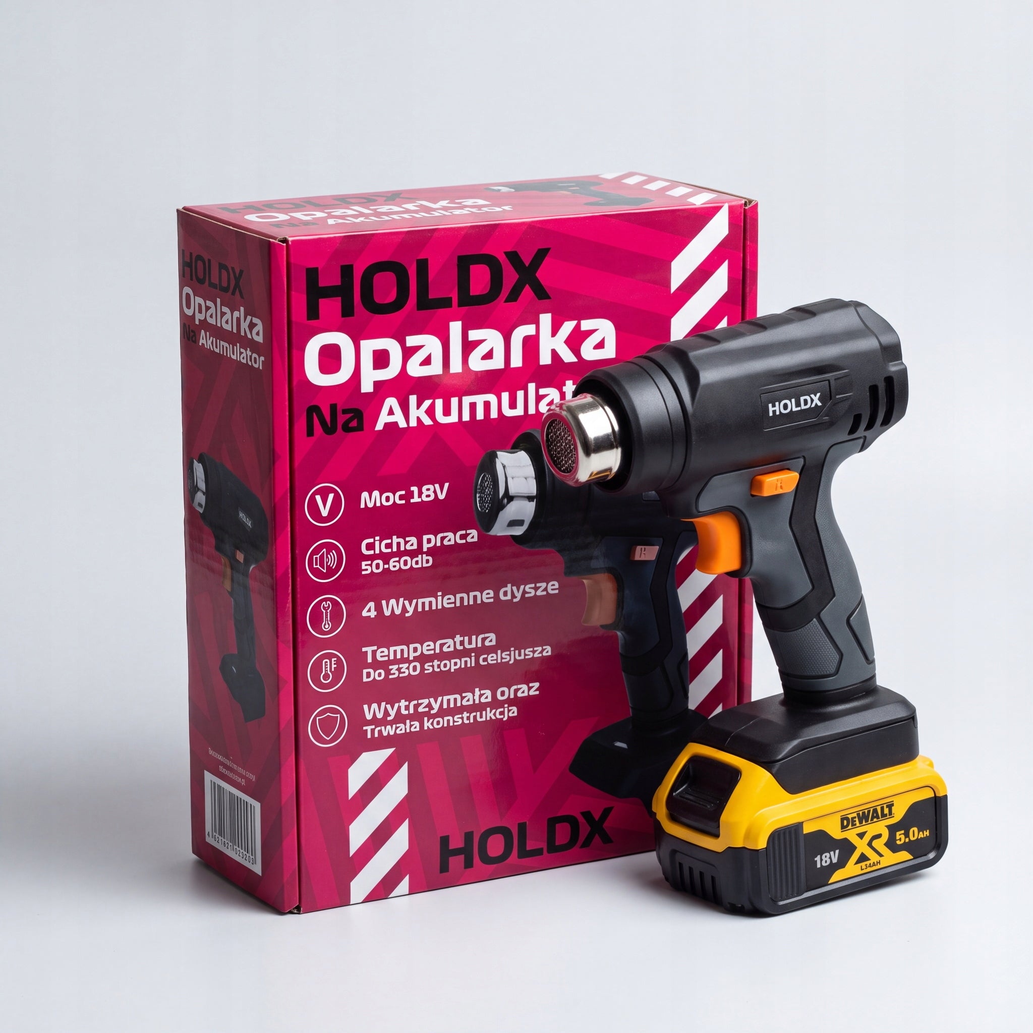 HOLDX CORDLESS HEAT GUN FOR DEWALT 18V XR CORDLESS BATTERY Brand HOLDX