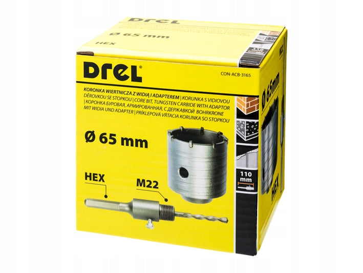 HOLE LACE CONCRETE CUTTER 65mm HEX ADAPTER Brand Drel