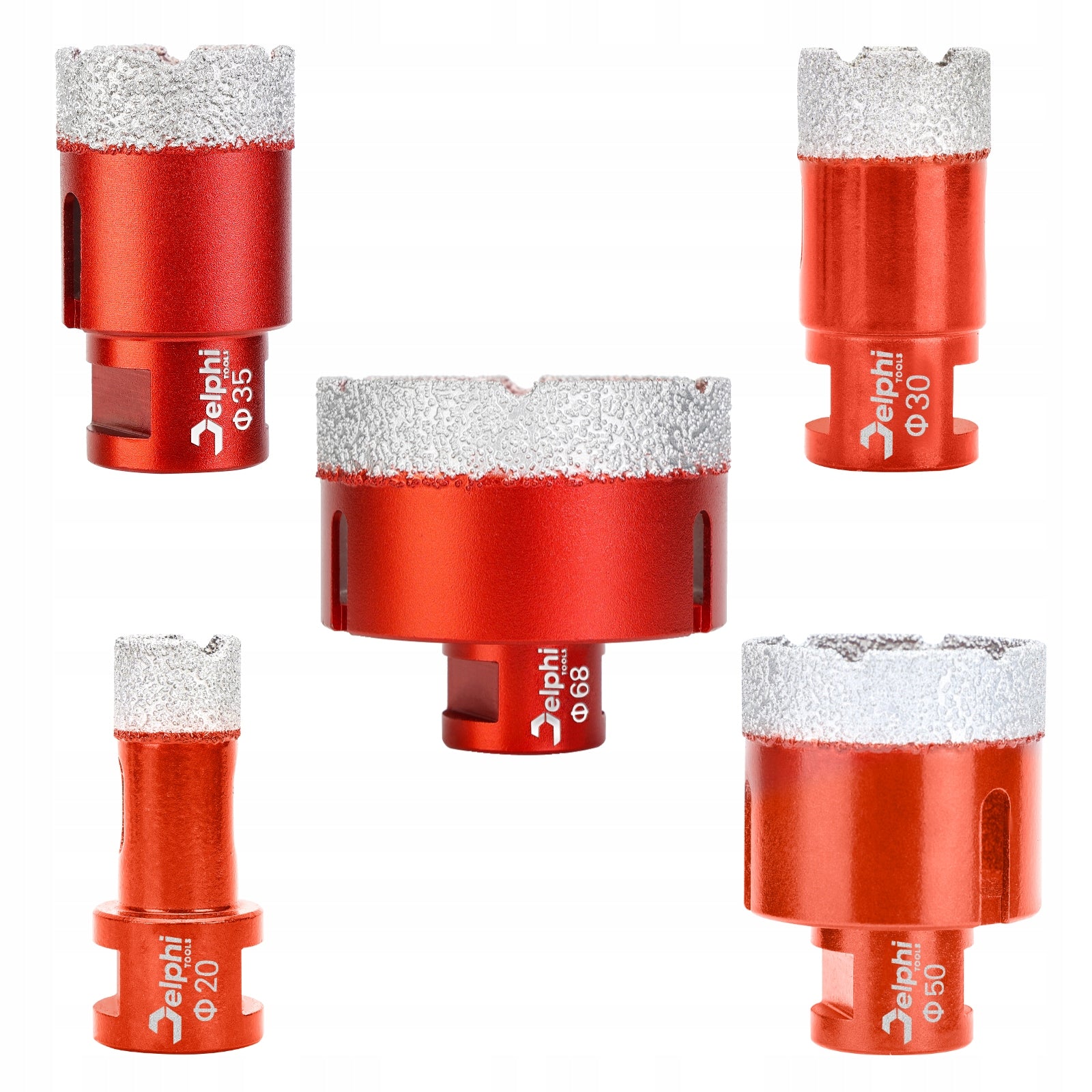 HOLE SAW DIAMOND LACE FOR STONEWARE SET ⌀ 6,8,10,12,20,30,35,50,68 M14 Brand Delphi tools