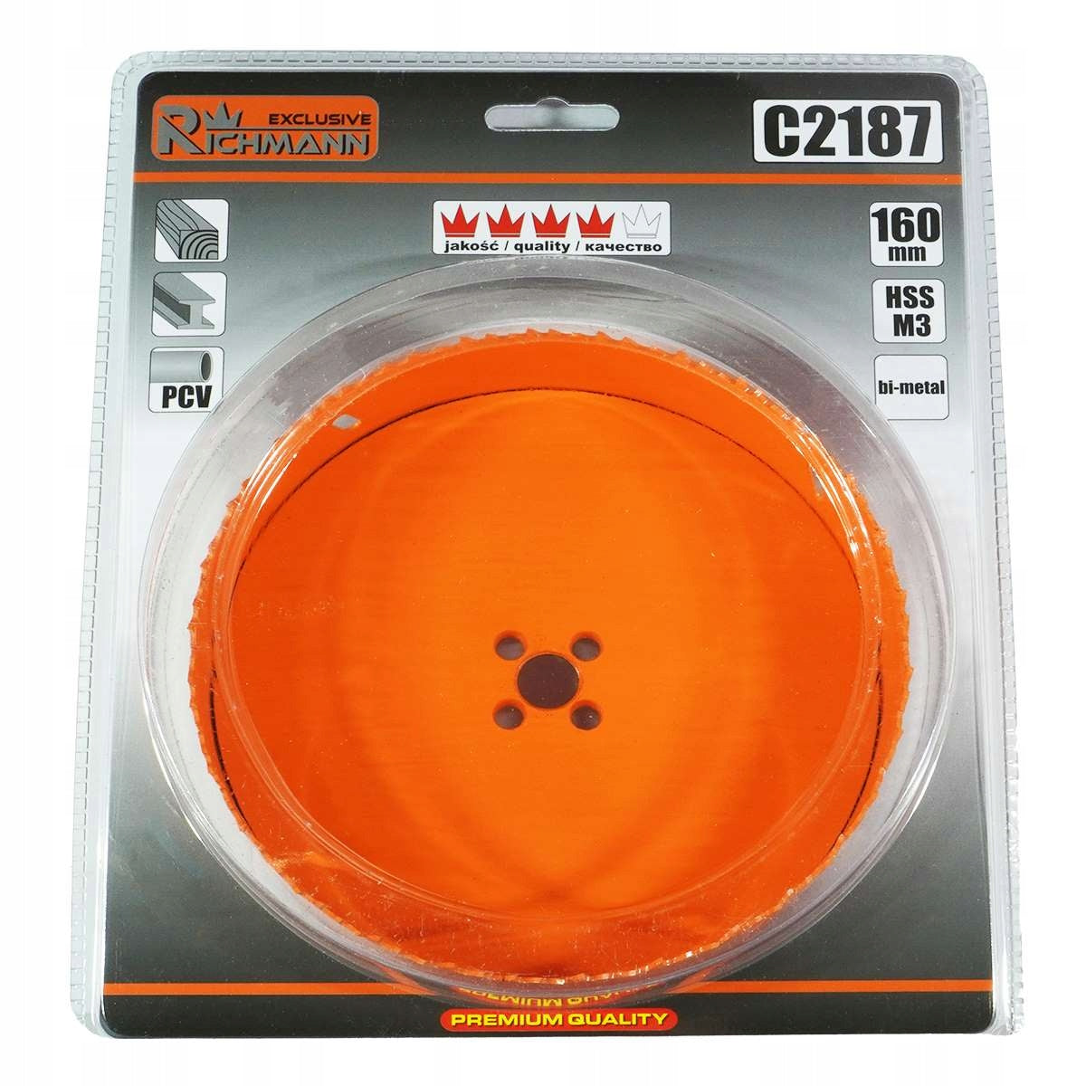 HOLE SAW LACE FOR WOOD METAL PLASTIC PVC BI-METAL HSS M3 160 X 40 MM Diameter 160 mm