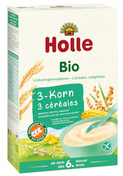 HOLLE BIO Porridge 3 Cereals Whole Grain Selenium Zinc