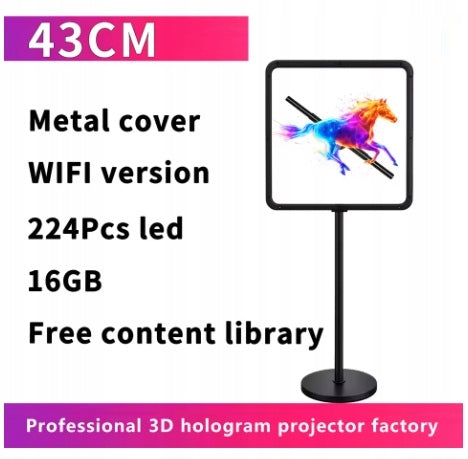 HOLOGRAM 3D ADVERTISING PROJECTOR WITH STAND VIRTUAL 3D ADVERTISING Packaging status original