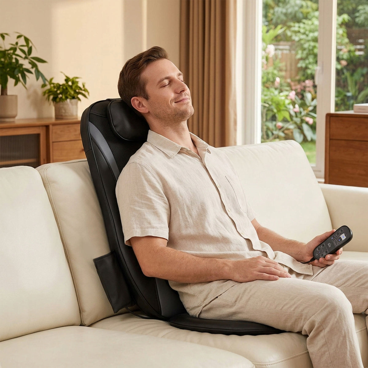 HOMCOM Back Massager, Heating, Deep Massage, Home & Office Medical device no