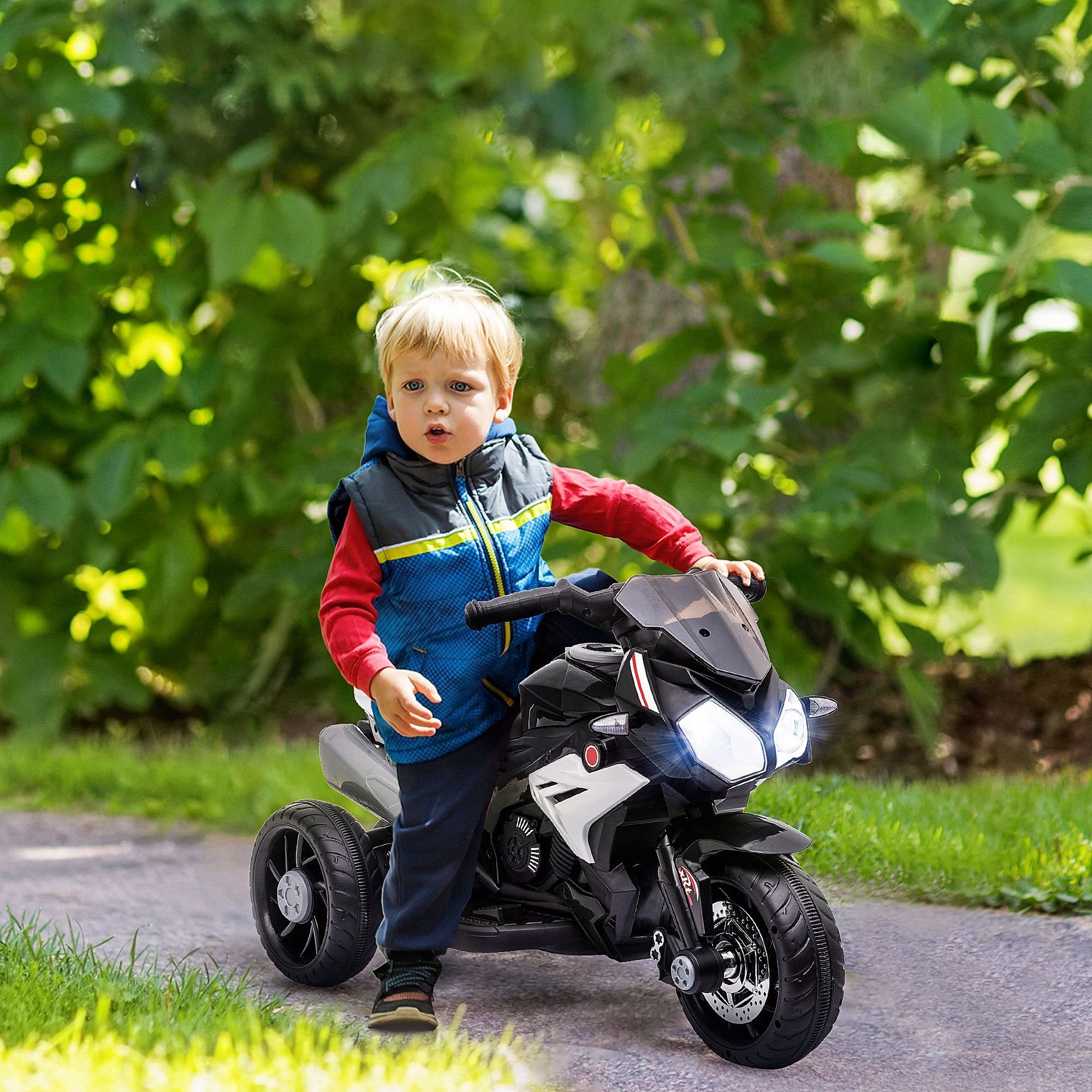 HOMCOM Electric Motorcycle for Children Black/White 86x42x52 cm Brand Homcom