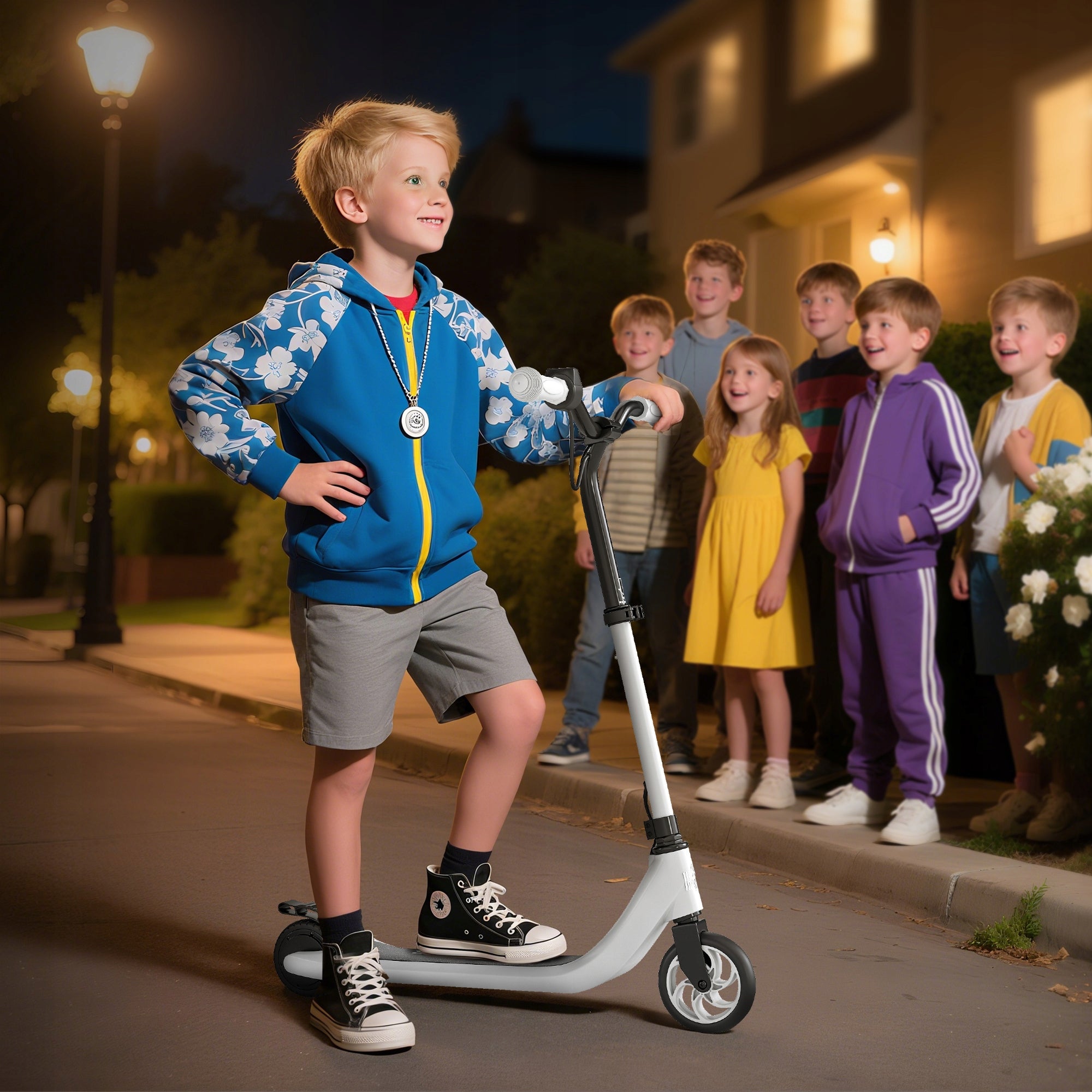 HOMCOM Electric scooter, Height adjustable, for children aged 6+ Additional features foldable
