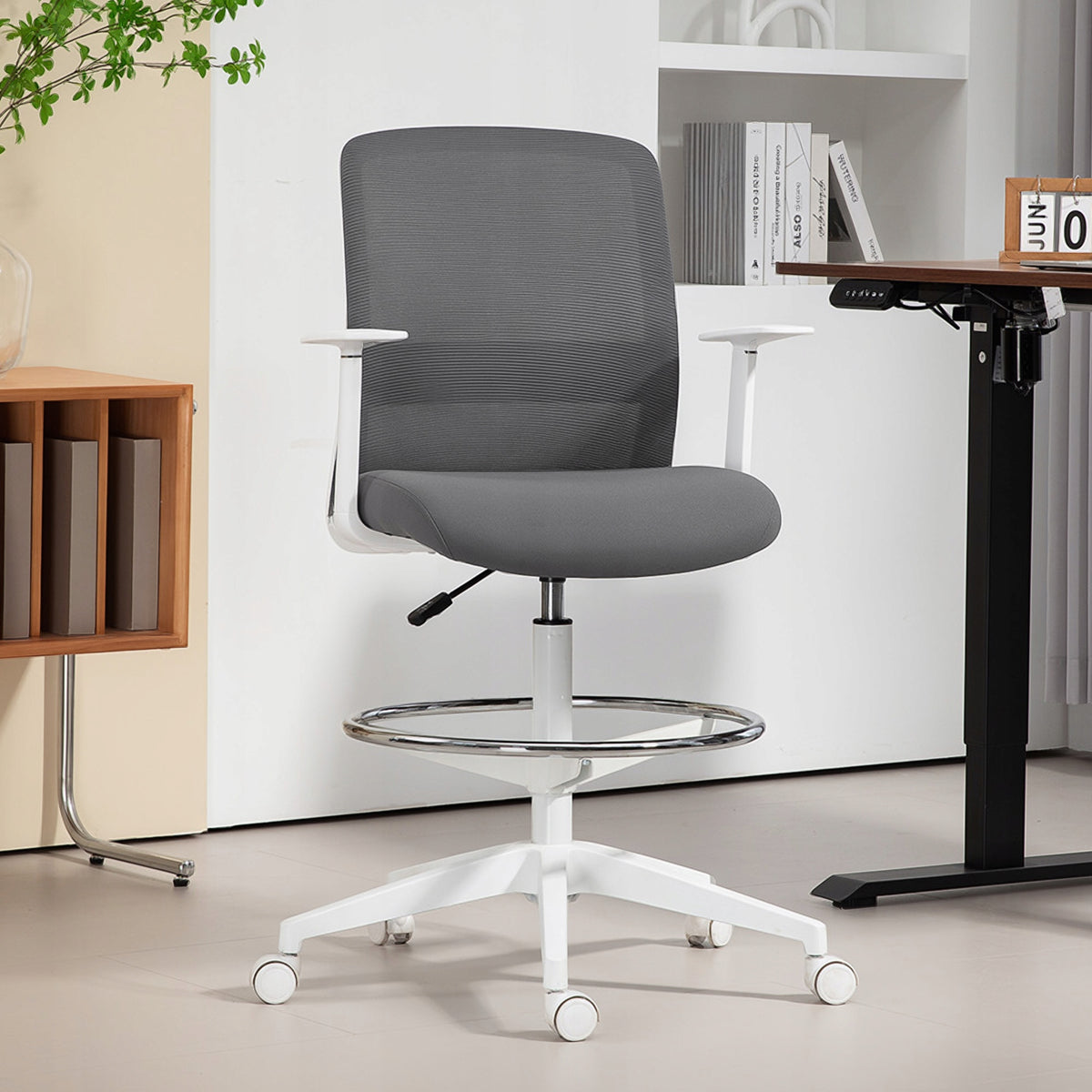 HOMCOM Ergonomic office chair with armrests and foot ring Medical device no