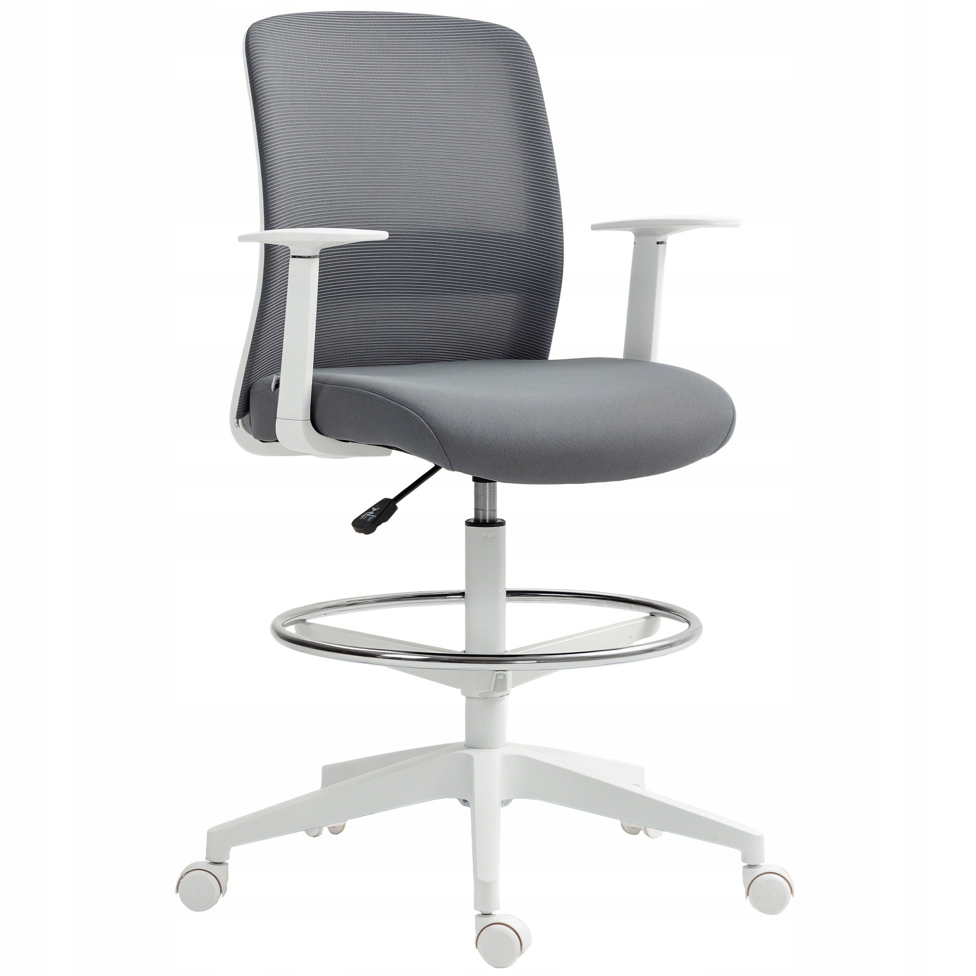HOMCOM Ergonomic office chair with armrests and foot ring