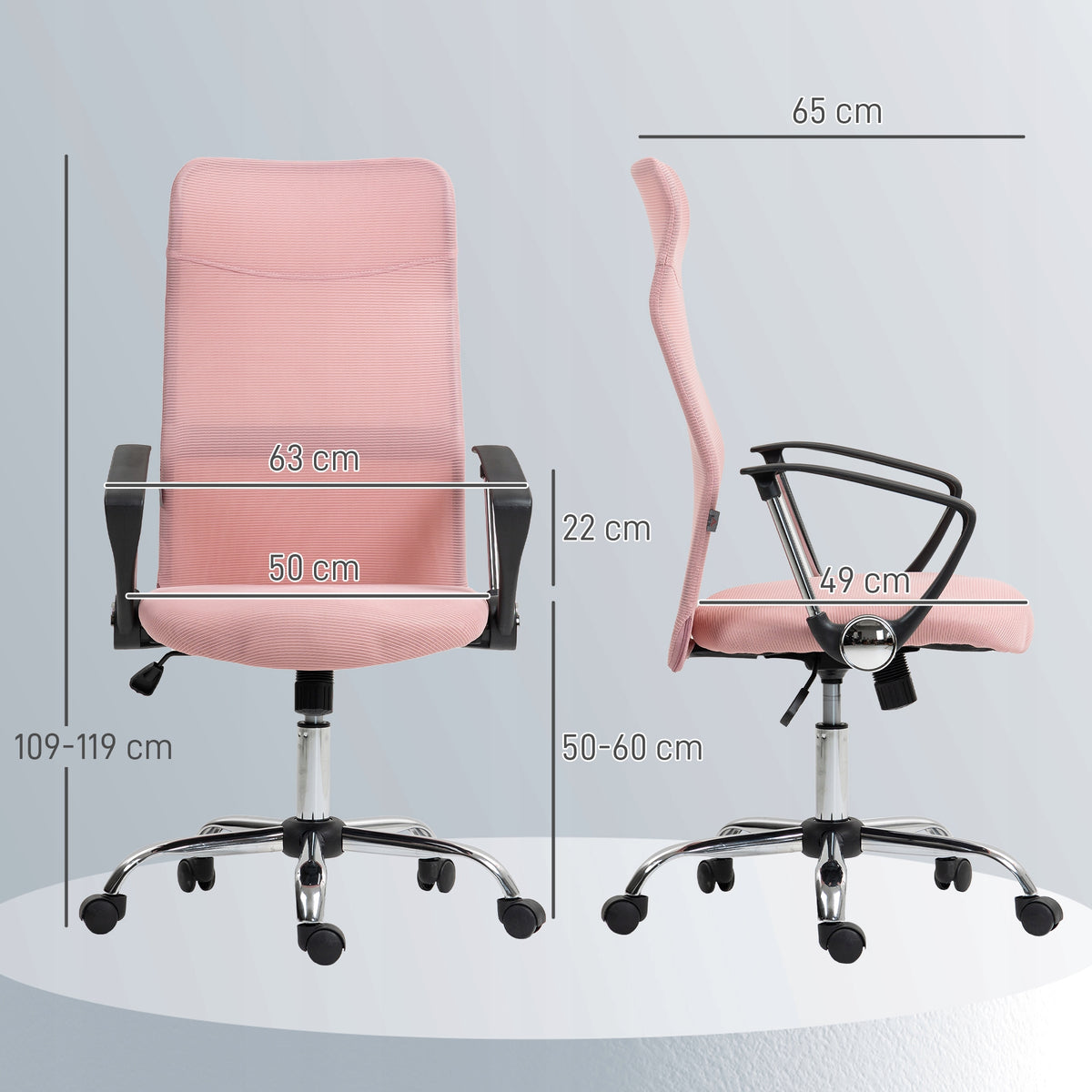 HOMCOM Ergonomic office chair with armrests and high backrest Packaging status original