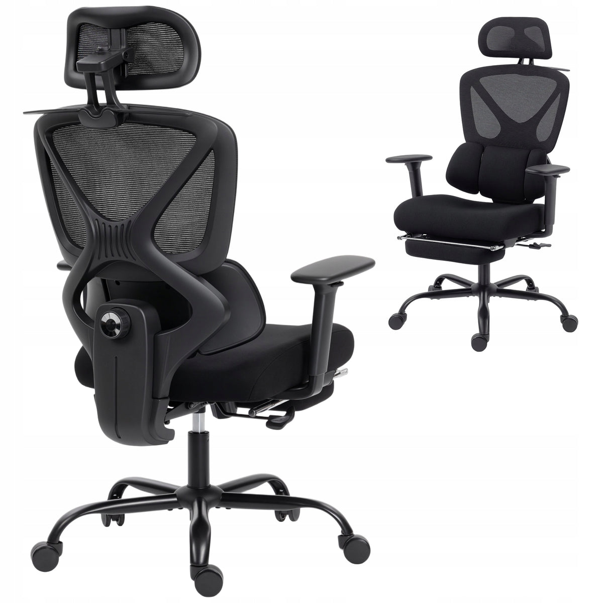 HOMCOM Ergonomic office chair with lumbar support, adjustable