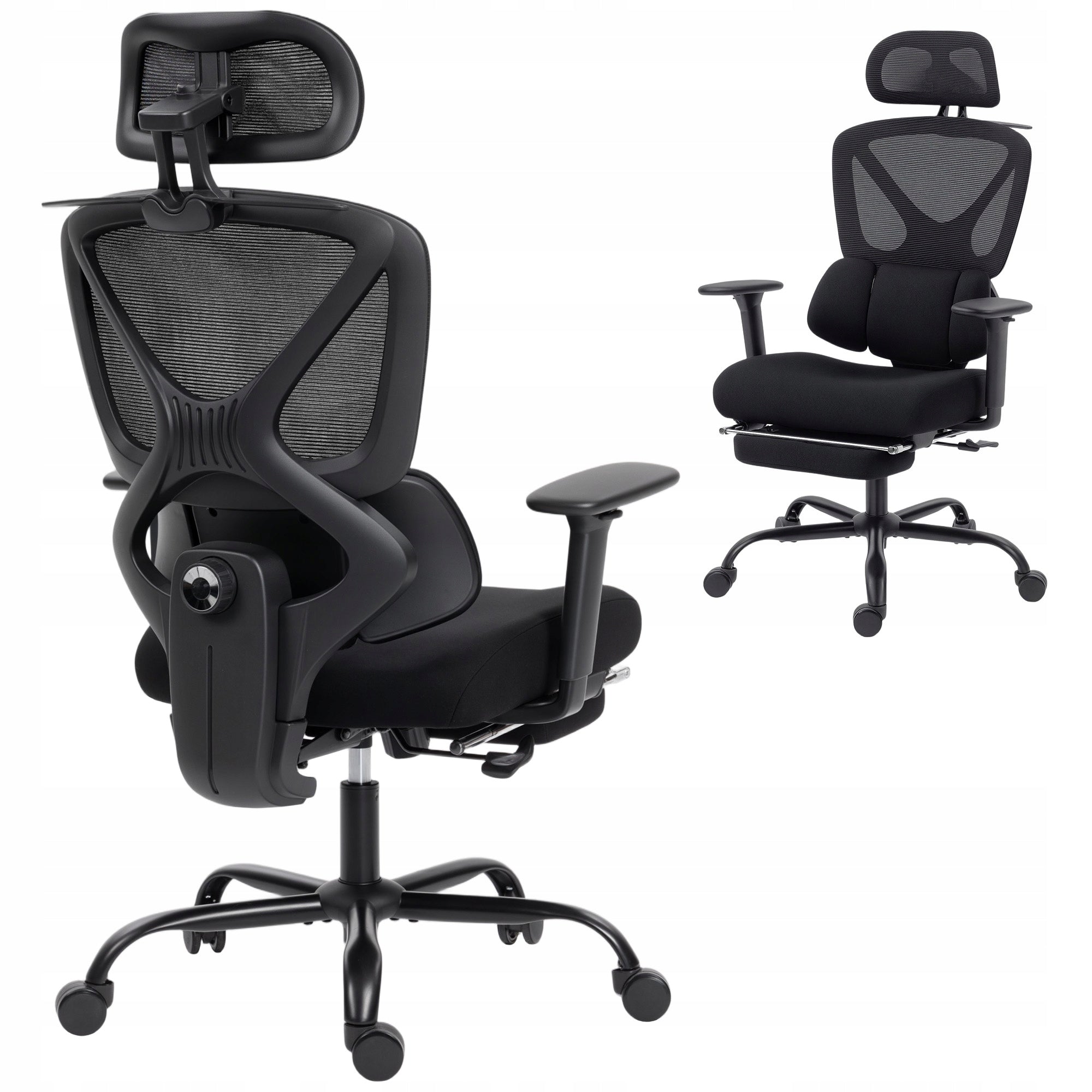 HOMCOM Ergonomic office chair with lumbar support, adjustable