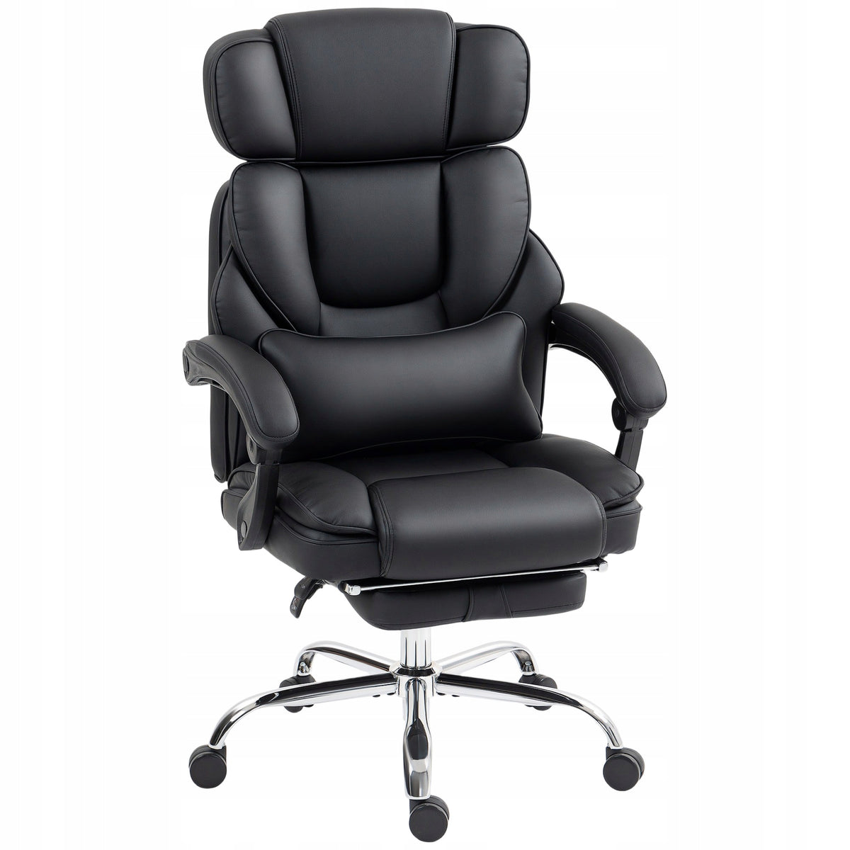 HOMCOM Ergonomic office chair with lumbar support, black